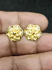 Gold Stud Earring Women's Earrings Handmade Stud Earrings 22kt Yellow Gold Stud