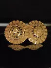 Gold Stud Earring Women's Earrings Handmade Stud Earrings 22kt Yellow Gold Stud