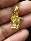 22Kt 916 Hallmark Solid Gold Radha Krishan Ji Pendent with Meenakari for Wear
