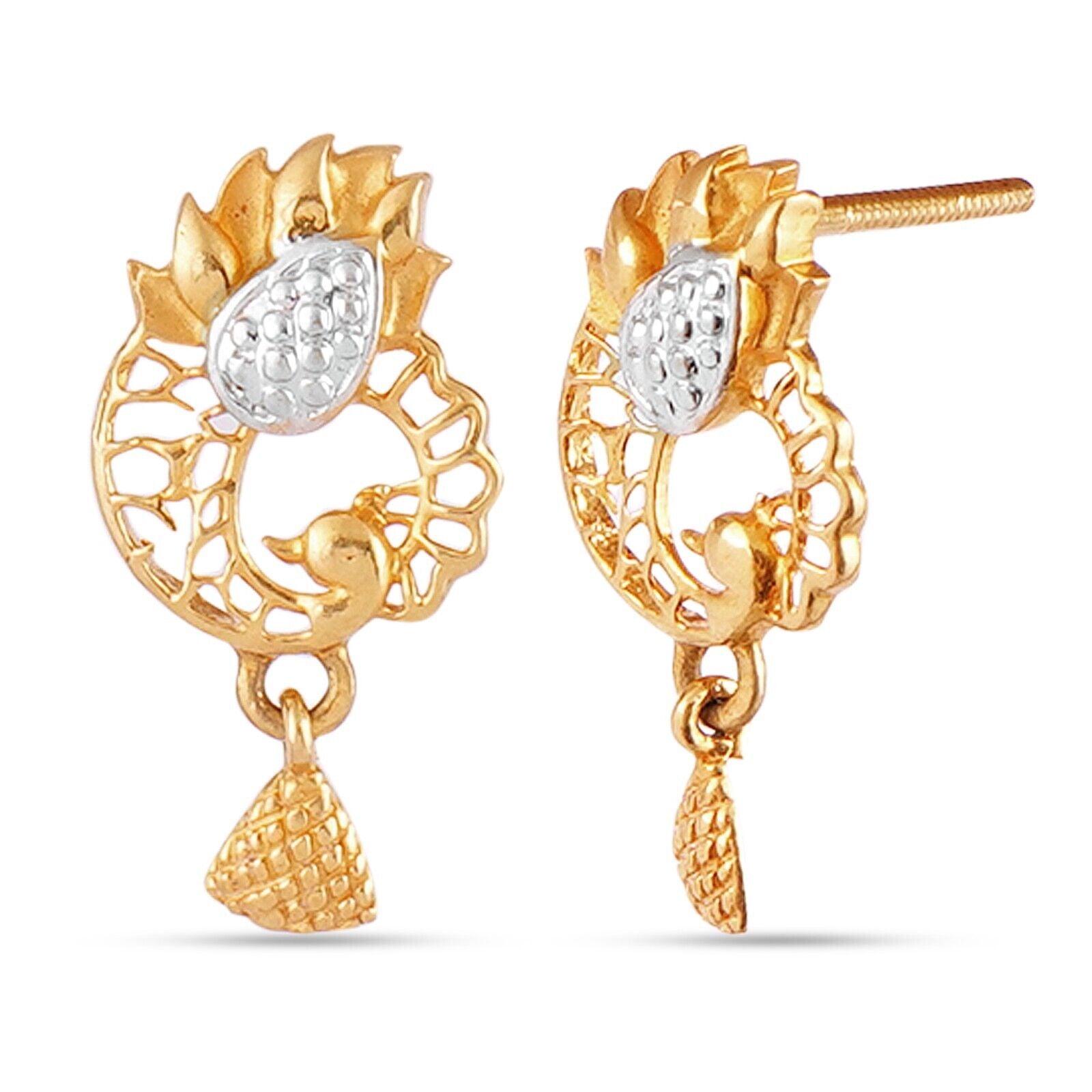 Magical 22kt Gold rhoium Handmade Stud Earrings - Unique Anniversary Gift
