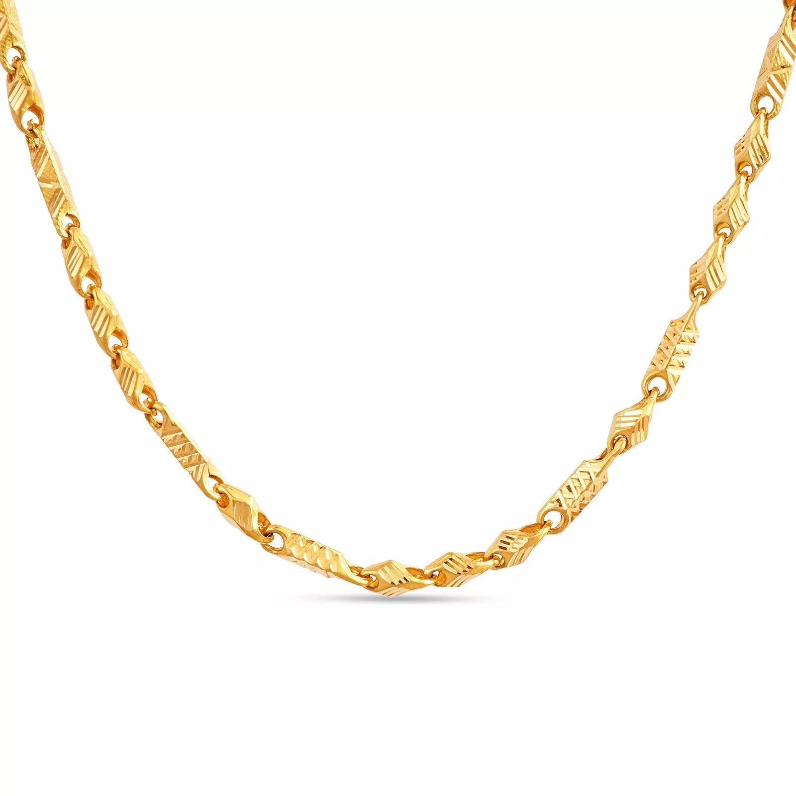 22 kt Solid Gold Hallmark 916 Handcrafted Chain Byzantine Chain Anniversary
