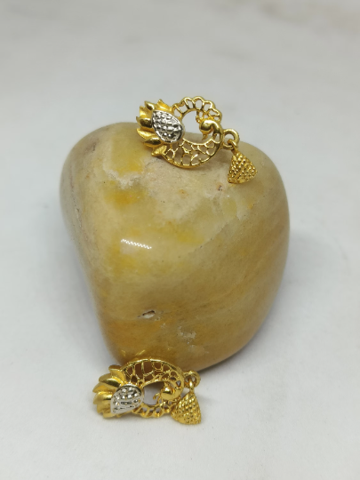 Magical 22kt Gold rhoium Handmade Stud Earrings - Unique Anniversary Gift