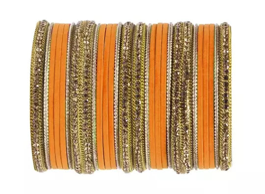 Bridal Kundan Bangles Set Plain Metal Charm Bracelet For Women Indian