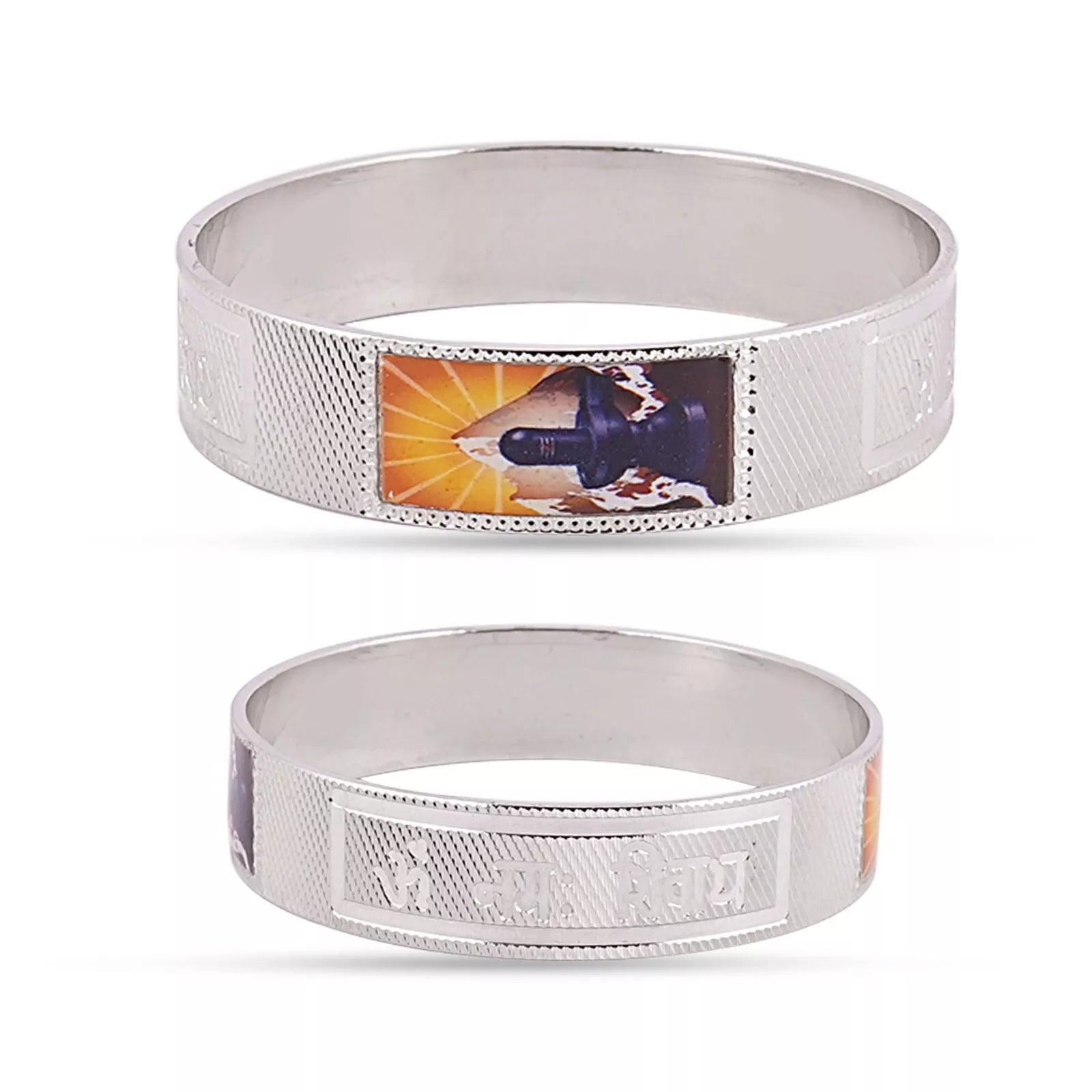 Handcrafted 925 Solid Silver Mahadev Kada - Personalized Gift for Him or Her