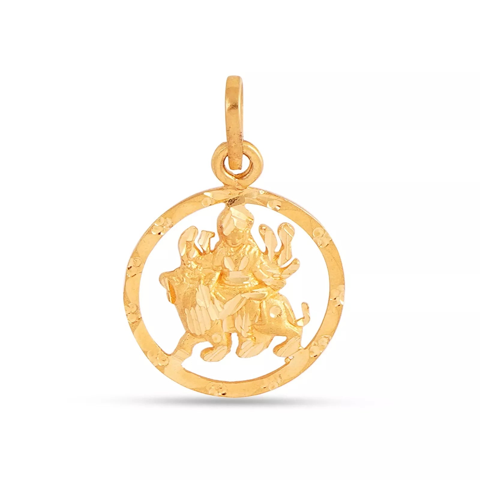 22 kt Gold Sherawali Maa Gold Pendent/Locket