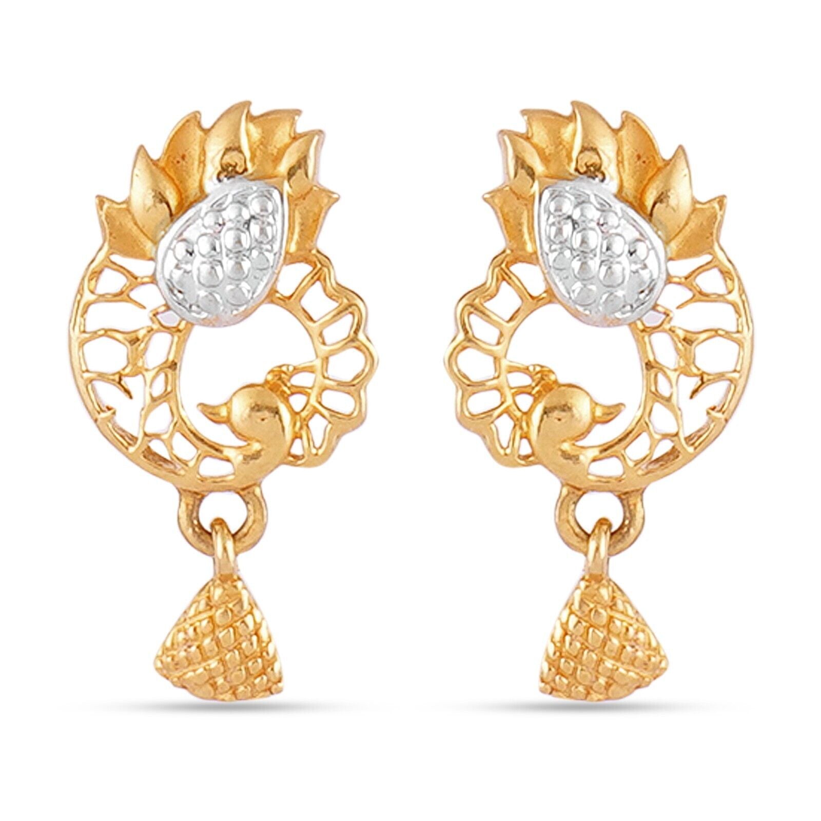 Magical 22kt Gold rhoium Handmade Stud Earrings - Unique Anniversary Gift