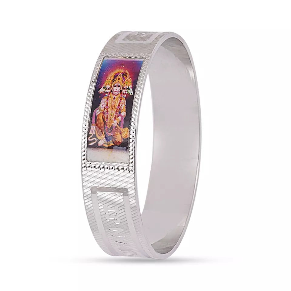 Handcrafted 925 Solid Silver Panchmukhi Hanuman Ji Kada - Personalized Gift for Him or Her
