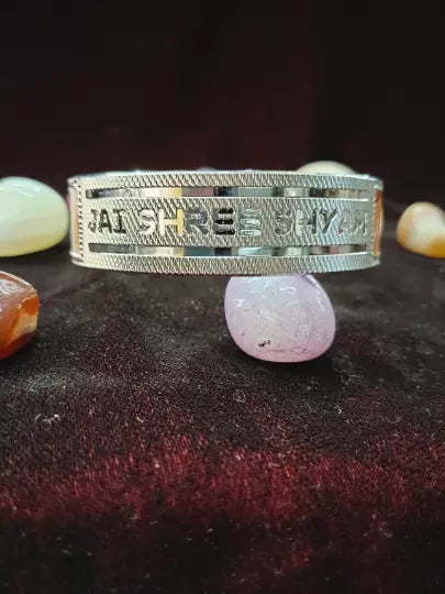 Divine Elegance Handmade Silver God Kada - Personalized Gift for Him or Her