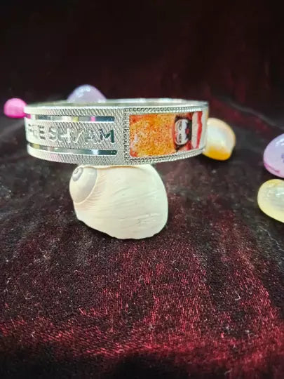 Divine Elegance Handmade Silver God Kada - Personalized Gift for Him or Her