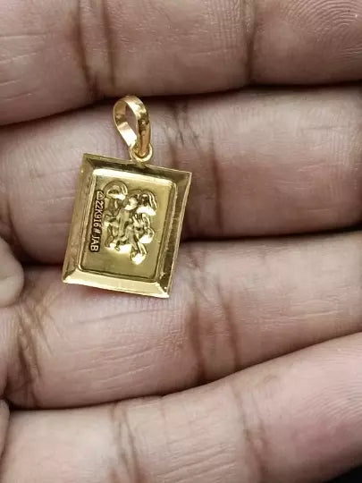 22 K 916 Solid Gold Hanuman Ji Pendent Beautiful Light Weight Handmade Pendent