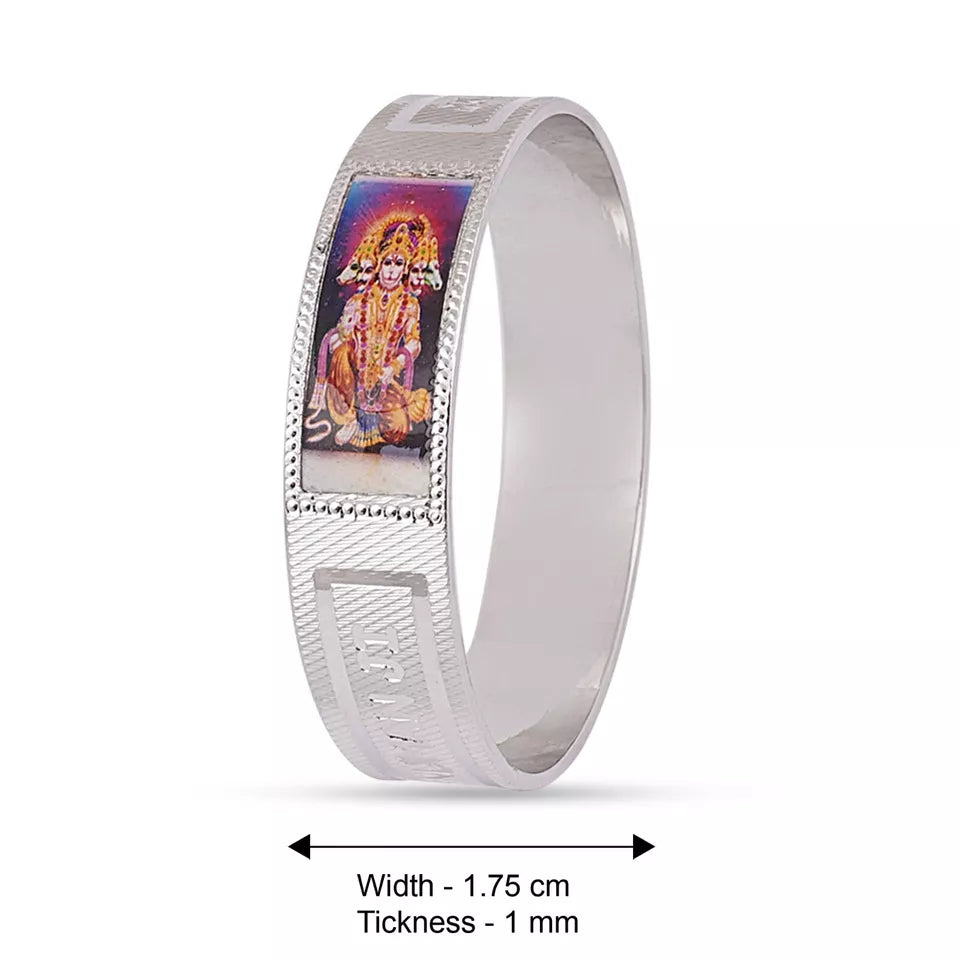 Handcrafted 925 Solid Silver Panchmukhi Hanuman Ji Kada - Personalized Gift for Him or Her