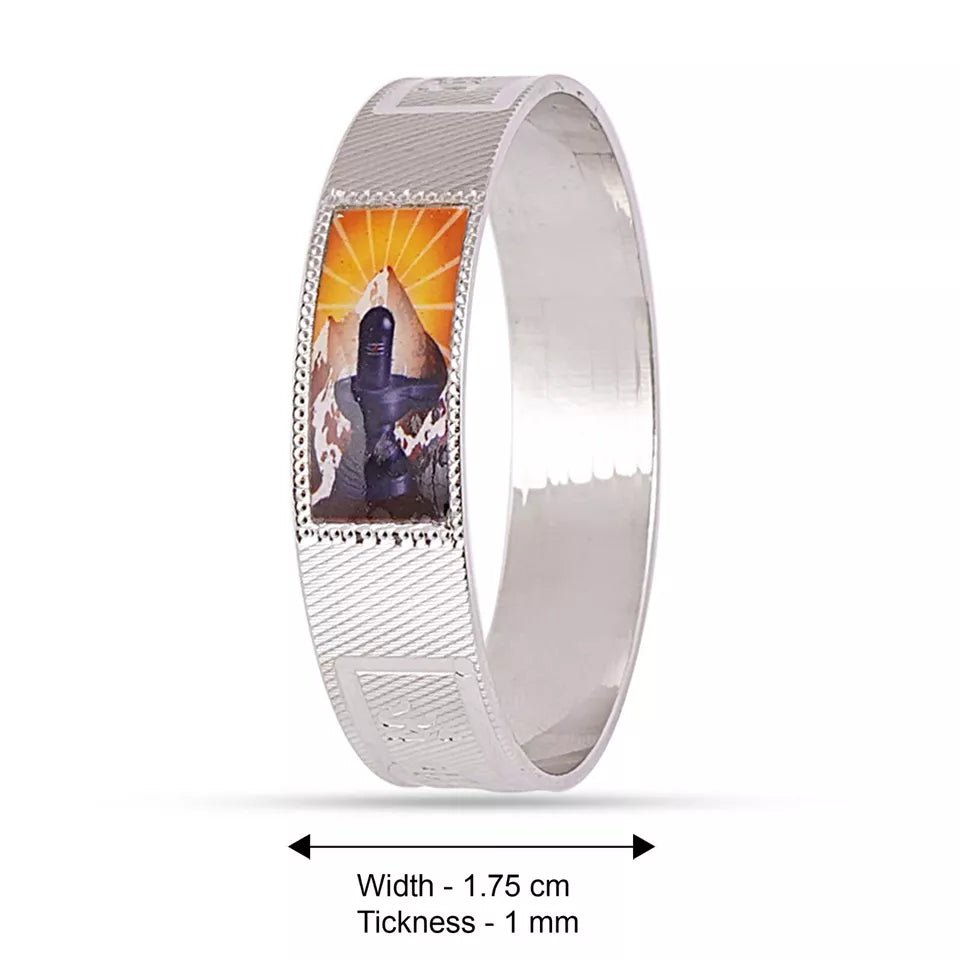 Handcrafted 925 Solid Silver Mahadev Kada - Personalized Gift for Him or Her