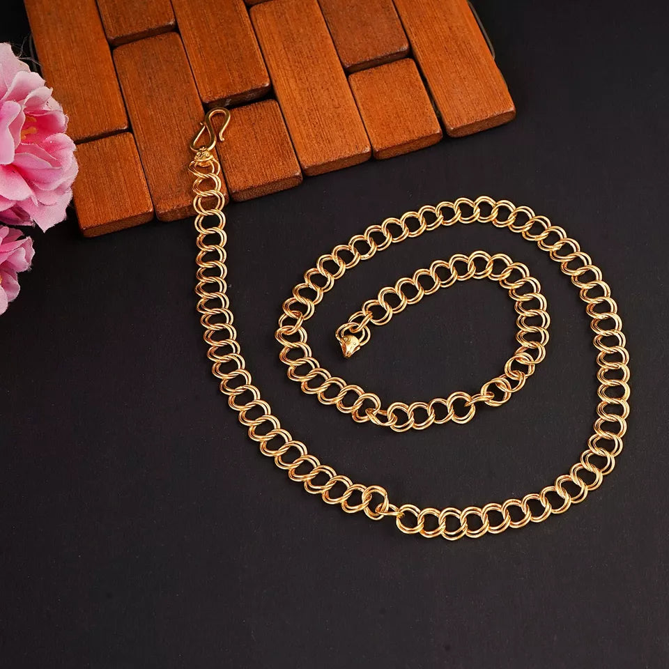 22 kt Solid Gold Hallmark 916 Handcrafted Chain Hollow double curb Chain