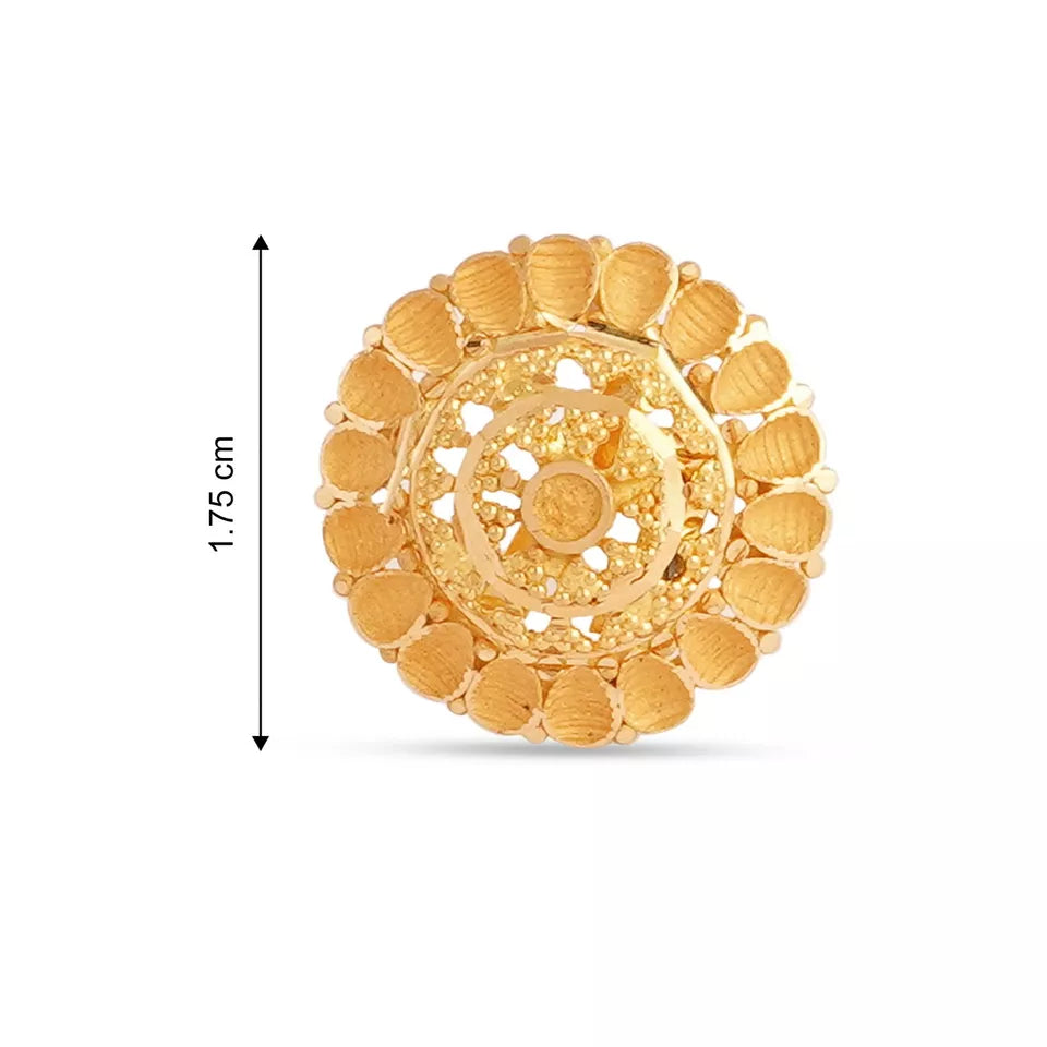 Gold Stud Earring Women's Earrings Handmade Stud Earrings 22kt Yellow Gold Stud