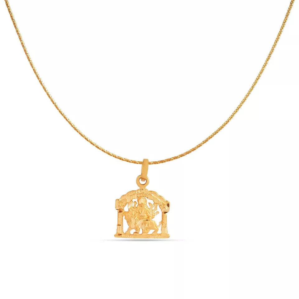 22kt gold Sherawali/Durgaji Pendent