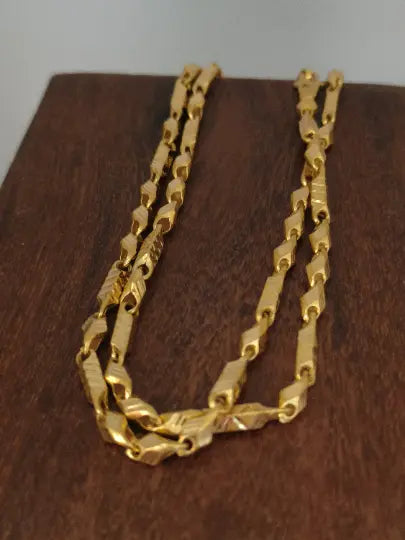 22 kt Solid Gold Hallmark 916 Handcrafted Chain Byzantine Chain Anniversary