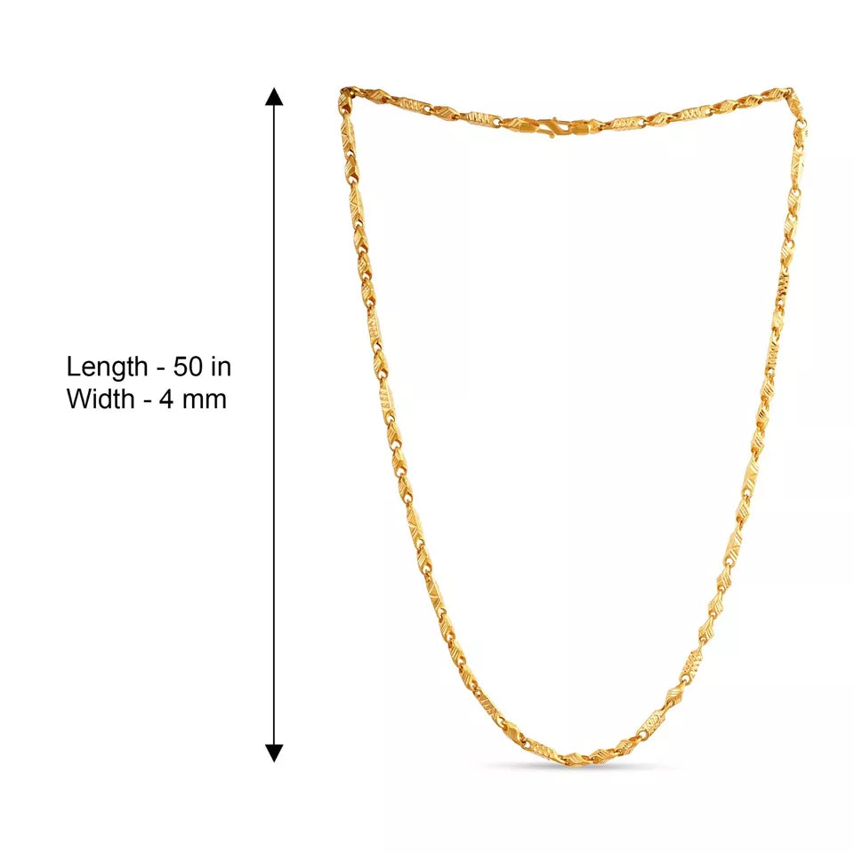 22 kt Solid Gold Hallmark 916 Handcrafted Chain Byzantine Chain Anniversary
