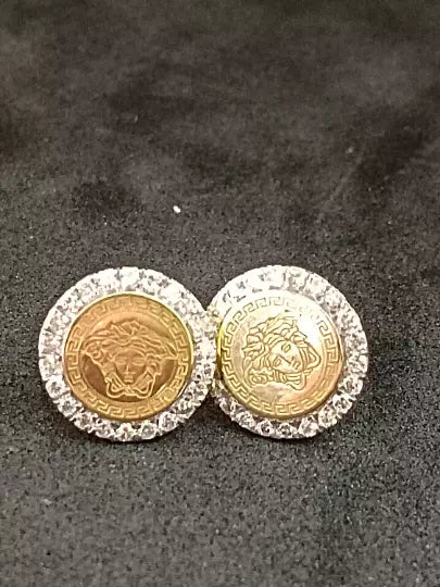 Natural Ceritified Diamond Women's Earrings Handmade Stud Earrings 18kt Yellow