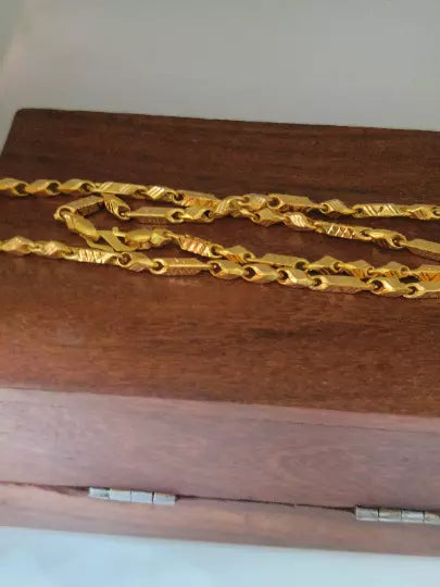 22 kt Solid Gold Hallmark 916 Handcrafted Chain Byzantine Chain Anniversary