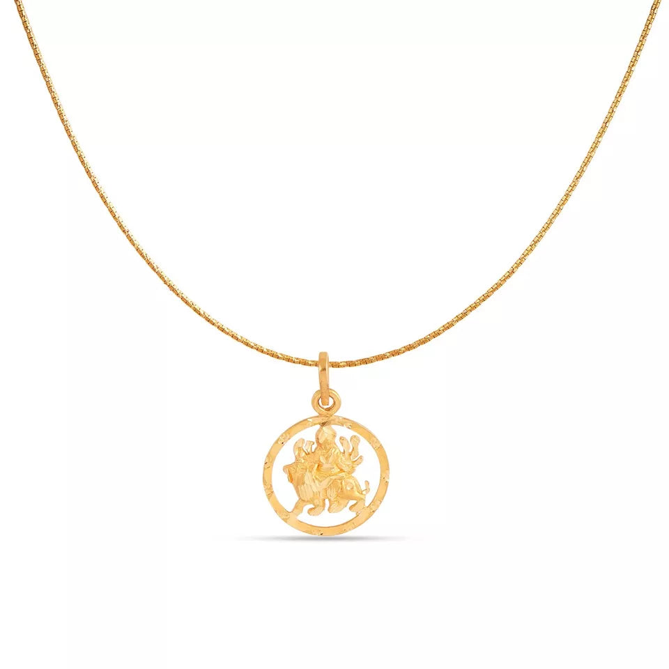 22 kt Gold Sherawali Maa Gold Pendent/Locket